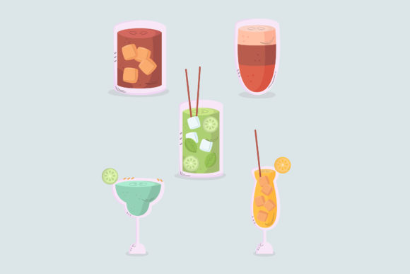Download Delicious Drinks Hand Drawn Set - Drawn Collection