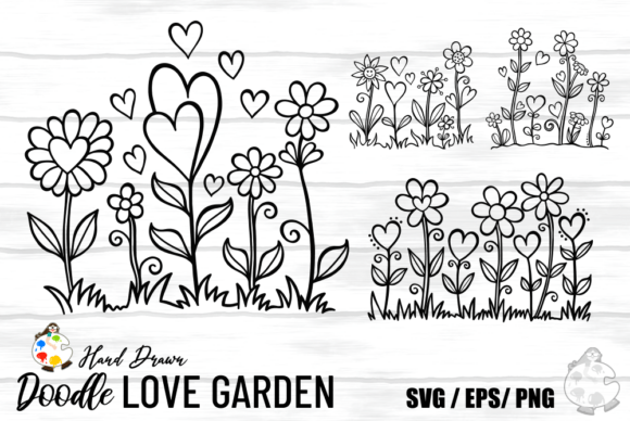 Download Hand Drawn Doodle Love Garden SVG - Drawn Collection