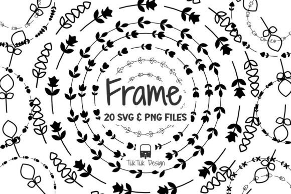 Download Delicate Hand Drawn Floral Circle Frame - Drawn Collection