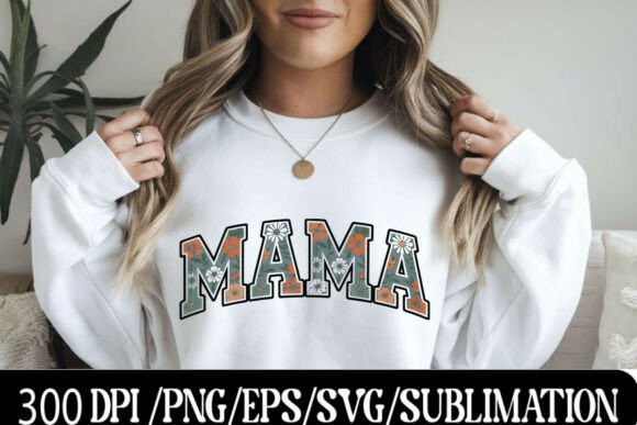 Download Stylish Floral MAMA Text Graphic Design - Text Collection