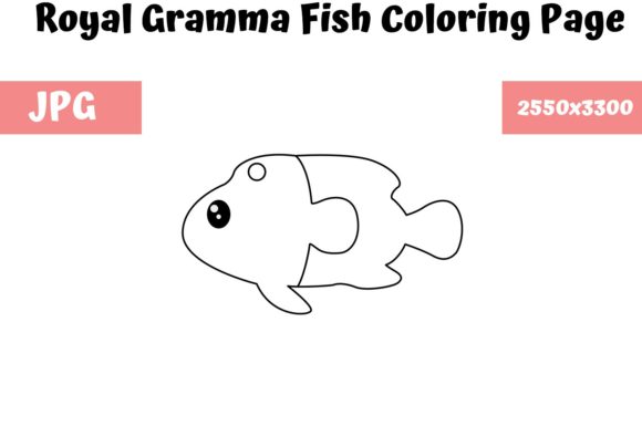 Download Royal Gramma Fish - Coloring Page Kids - Kid Collection