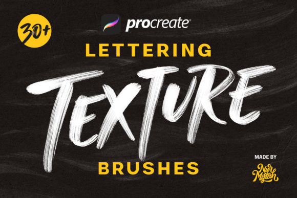 Download Procreate Lettering Texture Brushes - Text Collection